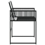 Garden Chairs 4 pcs Black Poly Rattan 4008578