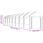 Gazebo with Roof White 17.84x2.28x2.69 m Polyethylene 3155484