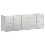Wheelie Bin Storage for 5 Bins Silver 340 x 77.5 x 115.5 cm 3394791
