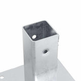 Post Bases Square 12 pcs Silver 46x46 mm Galvanised Steel 42000001