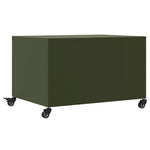 ZNTS Coffee Table Olive Green 68x50x43.5 cm Steel 846690