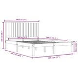 Bed Frame without Mattress 180x200 cm Super King Solid Wood 3104428
