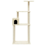 Cat Tree with Sisal Scratching Posts Cream 147 cm 171476