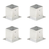 Post Anchors 4 pcs Galvanised Metal 121 mm 145451