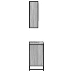 ZNTS 2 Piece Bathroom Furniture Set Grey Sonoma Engineered Wood 3300928