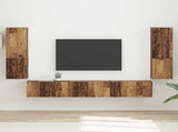 TV Cabinet Set Wall-mounted 4 pcs Old Wood Engineered Wood 3409049