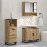 Bathroom Furniture Set 3 pcs Artisan Oak Engineered Wood 3402445