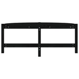 Coffee Table Black 118x63x45 cm Solid Wood Pine 822321