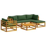 Sofa Set 6 pcs Natural Solid Acacia Wood 3417249