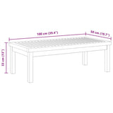 Coffee Table 100x50x33 cm Solid Acacia Wood 311833