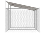 Dog Cage with Roof Silver 400 x 200 x 256 cm Steel and PE 3368298