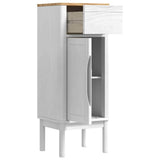 Bathroom Cabinet FLORO White 35 x 30 x 90 cm Solid Pine Wood 42011238