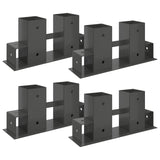 Firewood Stack Aid 4 pcs Anthracite 34 x 10 x 15 cm Steel 42030118