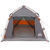 Instant Tent Water-resistant 2-Person Grey and Orange 42042264