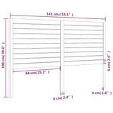 Bed Headboard 141x4x100 cm Solid Wood Pine 819015