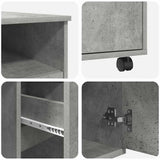 Desk with Wheels Concrete Grey 91 x 50 x 77 cm Engineered Wood 869533