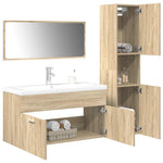 ZNTS 4 Piece Bathroom Furniture Set Sonoma Oak Engineered Wood 3325025