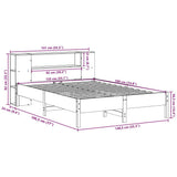 Bookcase Bed without Mattress Wax Brown 135x190 cm Double Solid Wood Pine 3322842