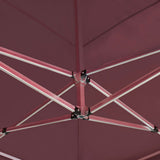 Professional Folding Party Tent with Walls Aluminium 6x3 m Wine Red 45509