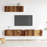 3 Piece TV Cabinet Set Wall-mounted Old Wood Engineered Wood 3329205