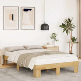 Bed Frame without Mattress 120x200 cm Solid Wood Oak 851950