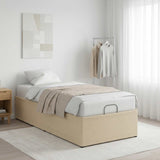 Electric Adjustable Bed Frame Cream 200 x 80 x 33.5 cm Steel 42037276