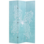 Folding Room Divider 120x170 cm Butterfly Blue 245885