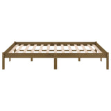 810040 Bed Frame without Mattress Honey Brown Solid Wood 200x200 cm