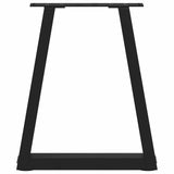 ZNTS Dining Table Legs V-Shape 2 pcs Black 38x cm Steel 4012544