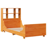 Bookcase Bed without Mattress Wax Brown 75x190 cm Small Single Solid Wood 3323832