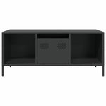 ZNTS Coffee Table Black 101.5x50x43.5 cm Cold-rolled Steel 851274