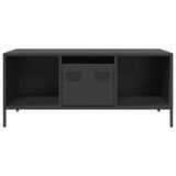 ZNTS Coffee Table Black 101.5x50x43.5 cm Cold-rolled Steel 851274