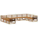 Outdoor Sofa Set 9 pcs Natural Solid Acacia Wood 3382882