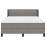 ZNTS Box Spring Bed with Mattress in Taupe, 140 x 200 cm, Fabric 3341108