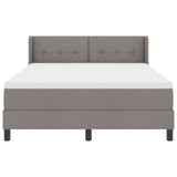 ZNTS Box Spring Bed with Mattress in Taupe, 140 x 200 cm, Fabric 3341108