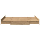 Storage Bed Frame Artisan Oak 150 x 200 cm Engineered Wood 3335292