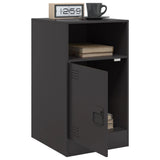 ZNTS Bedside Cabinet Black 34.5x39x62 cm Steel 841763