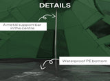 6 Men Tipi Tent with Carry Bag - Green T3398P348697