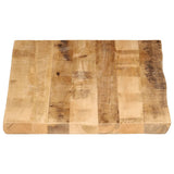 Table Top Live Edge 110x60x3.8 cm Solid Wood Rough Mango 370695
