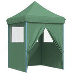 ZNTS Foldable Party Tent Pop-Up with 4 Sidewalls Green 4005000