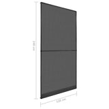 Hinged Insect Screen Manual Anthracite and Black 120 x 240 cm 42047078