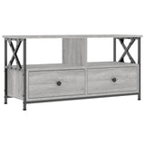 TV Cabinet Grey Sonoma 90x33x45 cm Engineered Wood&Iron 831796