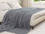 Throw Blankets 6 pcs Dark Grey 270 x 240 cm Fleece 42016876
