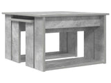 Coffee Table Set 2 pcs Concrete Grey Engineered Wood 8000127