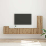 TV Cabinet Set Wall-mounted 3 pcs Artisan Oak Engineered Wood 3409023