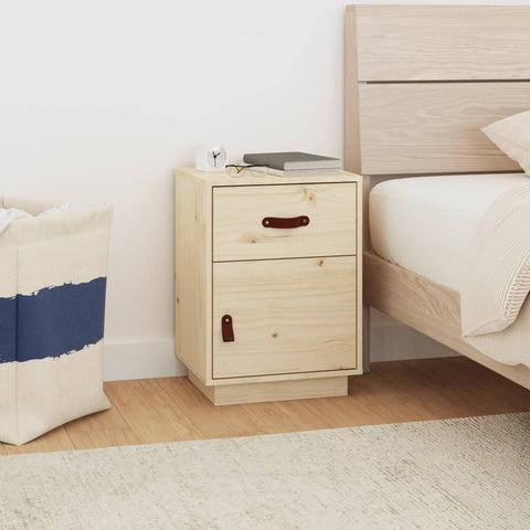ZNTS Bedside Cabinet 40x34x55 cm Solid Wood Pine 818305