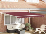 Manual Retractable Awning Burgundy 300x250 cm 3215228