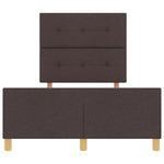 ZNTS Bed Frame Dark Brown 120x200 cm Fabric 3344721