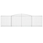 Arched Gabion Baskets 10 pcs 400x50x100/120 cm Galvanised Iron 3147004