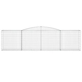 Arched Gabion Baskets 10 pcs 400x50x100/120 cm Galvanised Iron 3147004